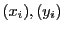 $(x_i), (y_i)$