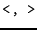 $\verb\vert<, >\vert$