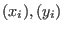 $(x_i), (y_i)$
